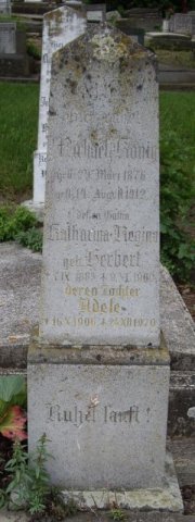 Koenig Michael 1876-1912 Herbert Kath Regina 1883-1960 Grabstein